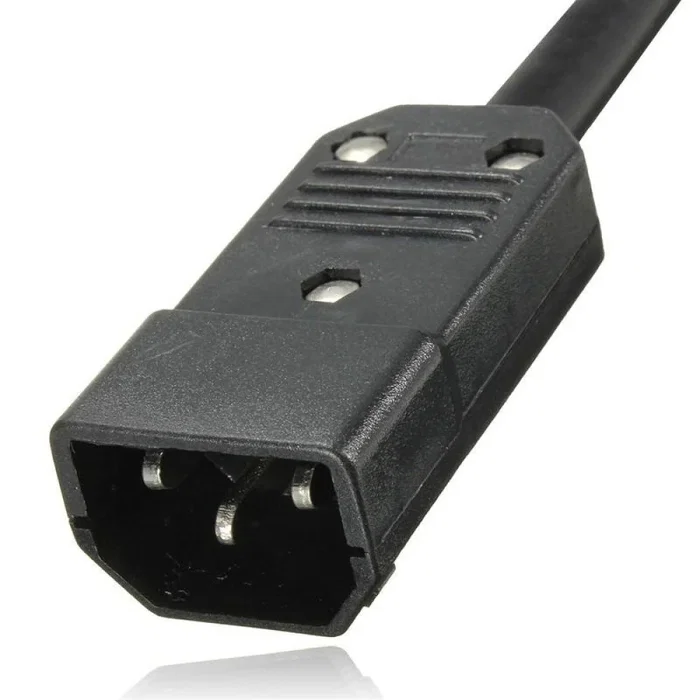Phasak Regleta 19 pulgadas de 8 tomas Schuko con interruptor y conexión C14, 2 m, Negro/Rojo