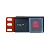 Techly Regleta 19" 8 Tomas Schuko con Interruptor ON/OFF - 2m Cable Negro/Rojo - Conector C14 16A 250V