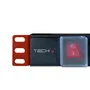 Phasak Regleta 19 pulgadas de 8 tomas Schuko con interruptor y conexión C14, 2 m, Negro/Rojo