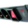 Techly Regleta 19" 8 Tomas Schuko con Interruptor ON/OFF - 2m Cable Negro/Rojo - Conector C14 16A 250V