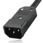 Techly Regleta 19" 8 Tomas Schuko con Interruptor ON/OFF - 2m Cable Negro/Rojo - Conector C14 16A 250V