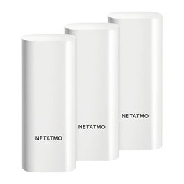 NetAtmo Pack de 3 Sensores Inteligentes Inalámbricos para Puertas y Ventanas, Color Blanco, Compatible con Android e iOS