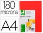 Q-connect Tapas de Encuadernación PVC DIN A4 Opaca Rojo 180 Micras Caja 100 Unidades