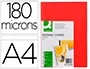 Q-connect Tapas de Encuadernación PVC DIN A4 Opaca Rojo 180 Micras Caja 100 Unidades