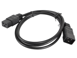 LANBERG CA-C19E-10CC-0018-BK Cable de Transmisión Negro 1,8 m C19 Acoplador C20 Acoplador