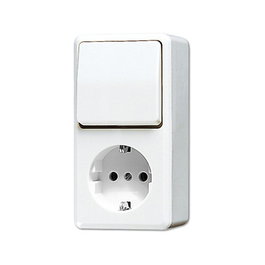 Jung 676 A WW AP-Wechselschalter mit Schuko