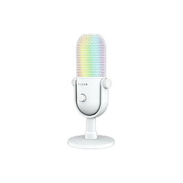 Razer Seiren V3 Chroma - Micrófono para Streaming, USB, RGB, Blanco / RZ19-05060200-R3M1