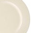 VESSIA Plato llano de porcelana relieve rayas 27cm Blanco
