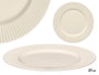 VESSIA Plato llano de porcelana relieve rayas 27cm Blanco