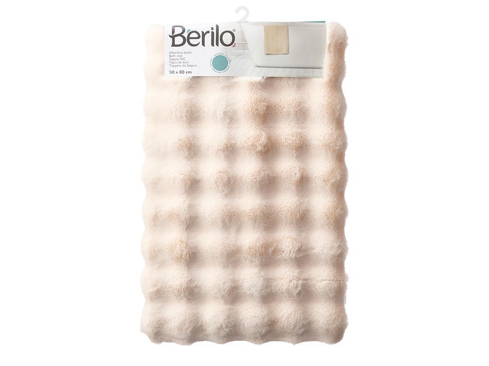 Berilo Alfombra de Baño Blanco 80x50 cm (Set de 12)