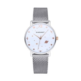 Radiant RA545203 Milky Way 36mm con esfera blanca y correa de malla gris
