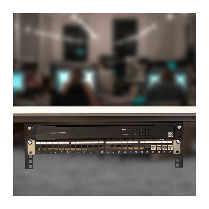 LogiLink Rack de 19 pulgadas para montaje bajo escritorio o pared, 1U