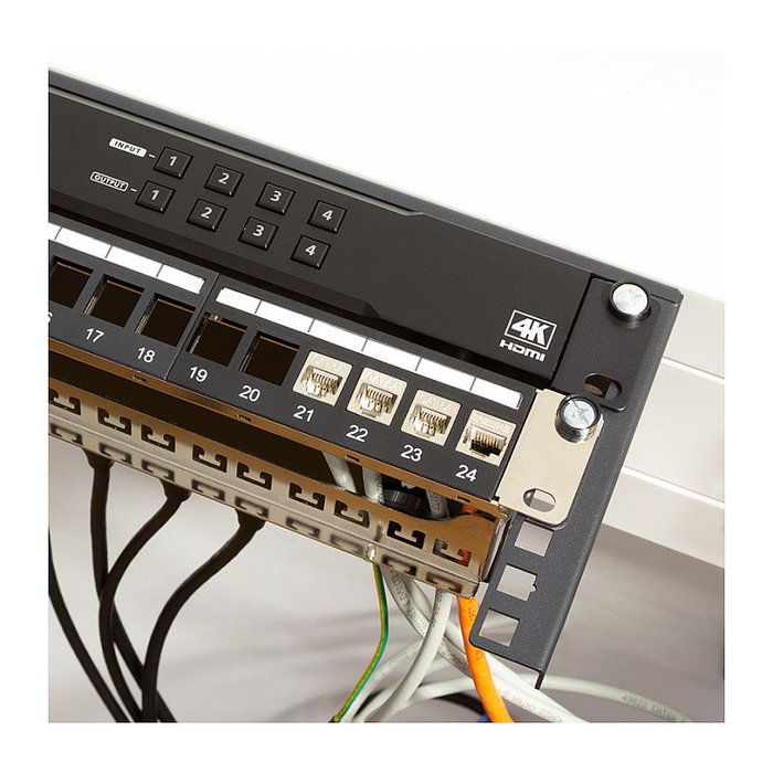 LogiLink Rack de 19 pulgadas para montaje bajo escritorio o pared, 1U
