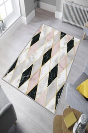 Conceptum Alfombra para Pasillo Exfab296 Poliester 100x150 cm Lavable a Máquina