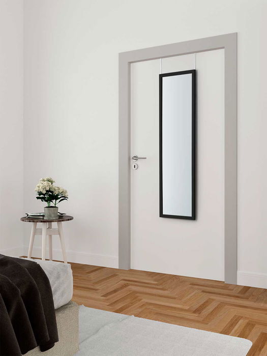 Giftdecor Espejo Puerta Negro 30x120 cm (Set de 12)