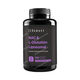 Zenement Suplemento Liposomal N-Acetil-L-Cisteína + Glutatión Reducido, 120 Cápsulas Veganas, Antioxidante, Sin Gluten y Lactosa