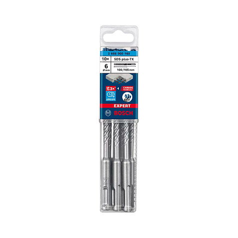Bosch Hammerbohrer EXPERT SDS plus-7X 6x100x165, 10 unidades Bosch Hammerbohrer EXPERT SDS plus-7X 6x100x165, 10 unidades