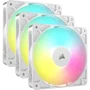 Corsair RS120 ARGB Ventilador para Carcasa de Ordenador, 12 cm, Blanco, Pack de 3 Piezas