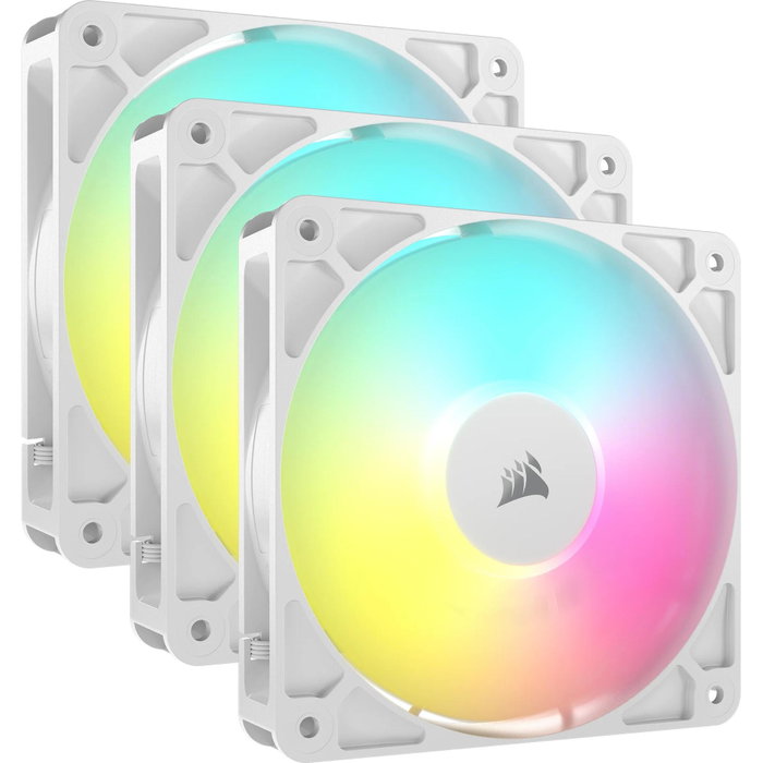Corsair RS120 ARGB Pack de 3 Ventiladores 120 mm Blanco Corsair RS120 ARGB Pack de 3 Ventiladores 120 mm Blanco