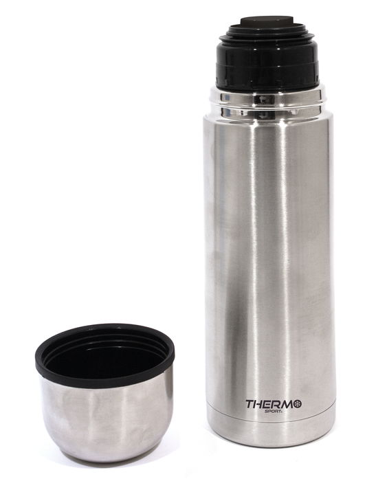 Thermosport Termo Inox 1000ml - Botella Térmica de Acero Inoxidable para Bebidas Frías y Calientes, Ideal para Viajes y Deporte, Capacidad 1 Litro (1000 ml) (6 Unidades)