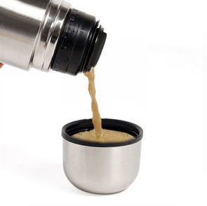 Thermosport Termo Inox 1000ml - Botella Térmica de Acero Inoxidable para Bebidas Frías y Calientes, Ideal para Viajes y Deporte, Capacidad 1 Litro (1000 ml) (6 Unidades)