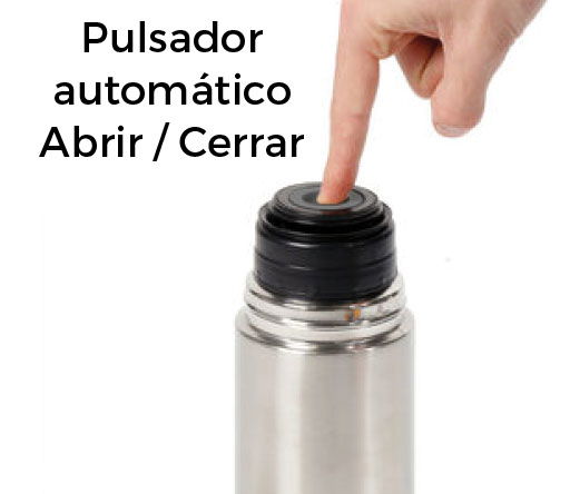 Thermosport Termo Inox 1000ml - Botella Térmica de Acero Inoxidable para Bebidas Frías y Calientes, Ideal para Viajes y Deporte, Capacidad 1 Litro (1000 ml) (6 Unidades)