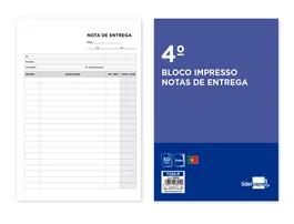 Liderpapel Talonario de entregas cuarto duplicado - texto en portugués