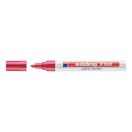 Edding 750 Marcador Permanente de Efecto Lacado Rojo 2-4 mm
