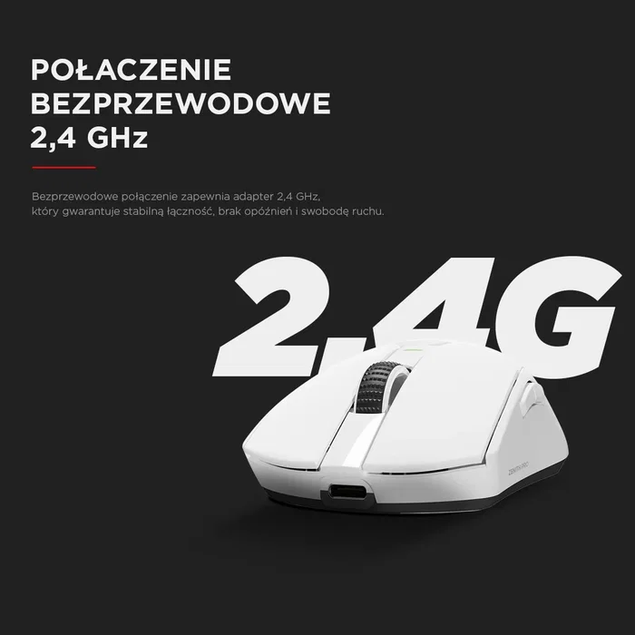 Rampage Zenith Pro Ratón inalámbrico 26000 DPI blanco receptor 4 KHz PAW3395 BT 5.2