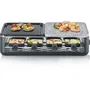 Severin RG2366 Raclette para 8 personas con Placa de Cocción Reversible y Piedra Natural, Negro