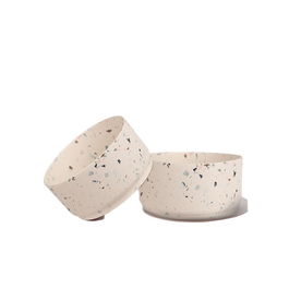 Framar Tazón de Bambú Terrazzo 2 Piezas Biodegradable Ideal para Decoloración y Blanqueadores