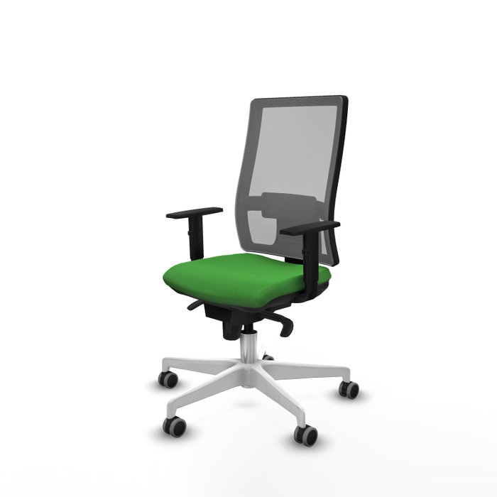PIQUERAS Y CRESPO Silla de oficina Horna con mecanismo Sincro, Verde y Gris