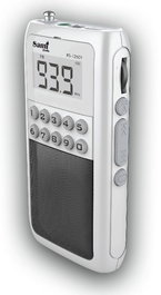 SAMI Radio FM Mini Digital con Altavoz Integrado, Batería Recargable, Soporta Tarjeta Micro SD