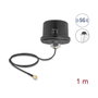 DeLOCK Antena Omnidireccional 5G LTE GNSS Wi-Fi 6 SMA con Cable de 1 m Negro