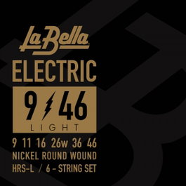Juego de Cuerdas para Guitarra Eléctrica La Bella Hrs Light 9-46