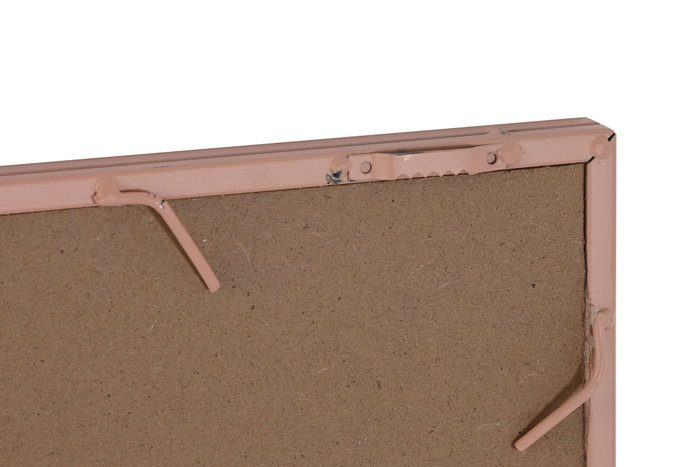 DKD Home Decor Espejo de Ventana en Hierro y Cristal Rosa Palo 90x90 cm