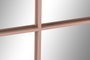 DKD Home Decor Espejo de Ventana en Hierro y Cristal Rosa Palo 90x90 cm