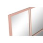 DKD Home Decor Espejo de Ventana en Hierro y Cristal Rosa Palo 90x90 cm