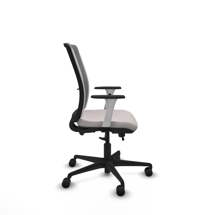 PIQUERAS Y CRESPO Silla de oficina Haches con mecanismo Sincro/Traslack Blanco y Gris