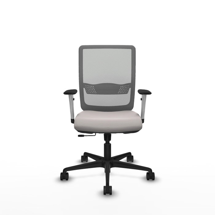 PIQUERAS Y CRESPO Silla de oficina Haches con mecanismo Sincro/Traslack Blanco y Gris