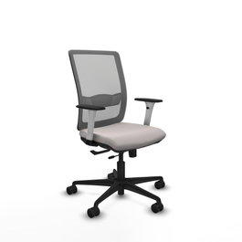 PIQUERAS Y CRESPO Silla de oficina Haches con mecanismo Sincro/Traslack Blanco y Gris