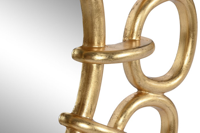 DKD Home Decor Espejo de Resina Dorado con Cadena 95x95 cm DKD Home Decor Espejo de Resina Dorado con Cadena 95x95 cm