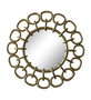 DKD Home Decor Espejo de Resina Dorado con Cadena 95x95 cm