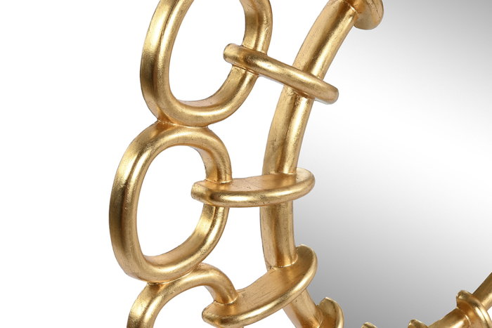 DKD Home Decor Espejo de Resina Dorado con Cadena 95x95 cm DKD Home Decor Espejo de Resina Dorado con Cadena 95x95 cm