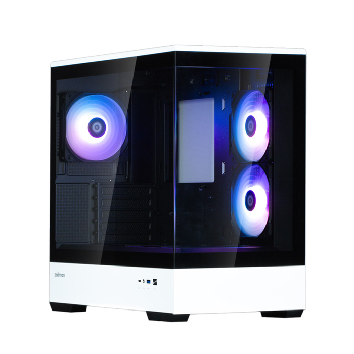 Zalman P30 BW Carcasa de Ordenador Mini Tower Negra con Panel de Vidrio Templado
