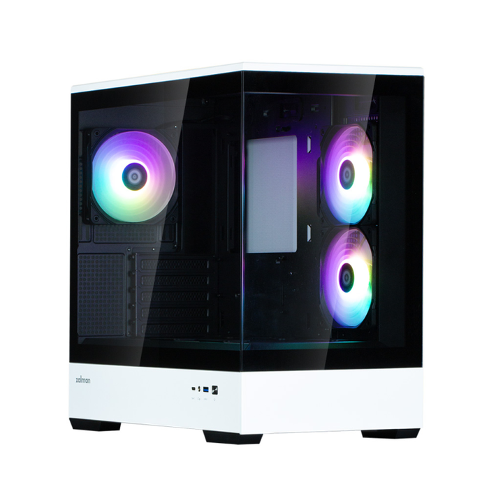 Zalman P30 BW Carcasa de Ordenador Mini Tower Negra con Panel de Vidrio Templado
