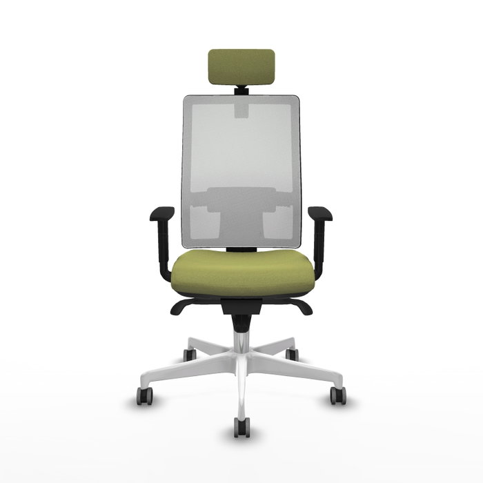 PIQUERAS Y CRESPO Silla de oficina Horna con mecanismo Sincro, Verde oliva y Blanco PIQUERAS Y CRESPO Silla de oficina Horna con mecanismo Sincro, Verde oliva y Blanco