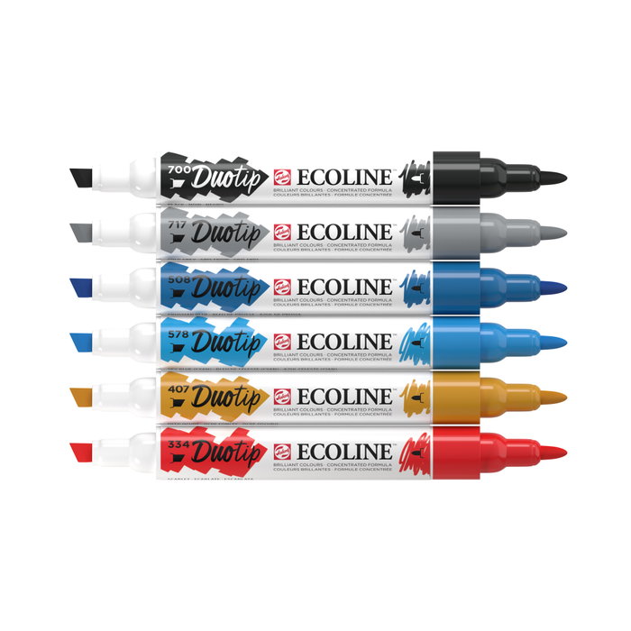 Ecoline Duotip Paisaje Urbano Estuche de 6 Colores