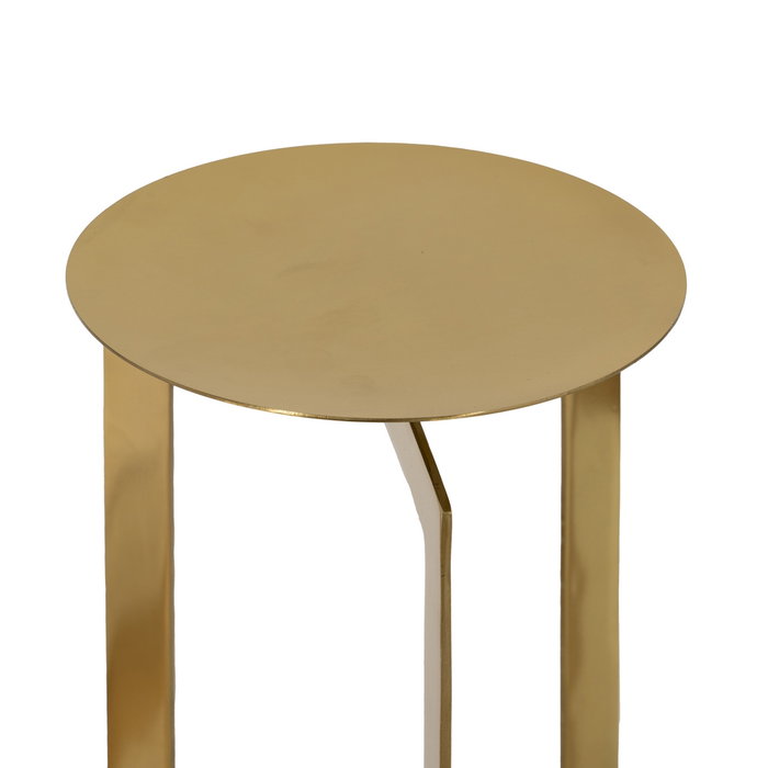 Portavelas Dorado Acero Inoxidable 16,50 X 16,50 X 29 cm