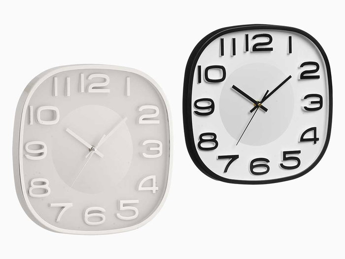 Giftdecor Reloj Cuadrado 30x30 cm Surtidos (Set de 12)